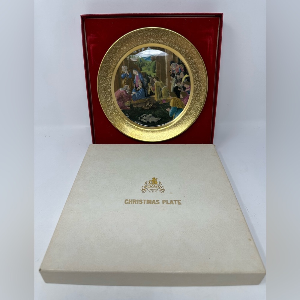 Vintage PICKARD 1979 Limited Edition Christmas Plate The Adoration of the Magi